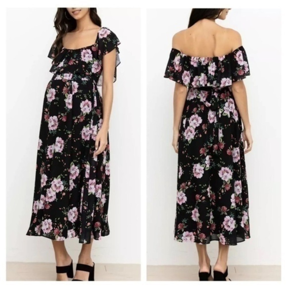 Yumi Kim Anthropologie Chantal Floral Maternity Midi Dress XXS